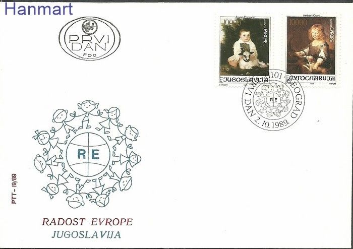 Znaczek Jugosławia 1989 Mi 2376-2377 FDC