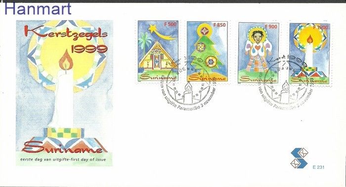 Znaczek Surinam 1999 Mi 1711-1714 FDC