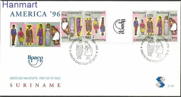 Znaczek Surinam 1996 Mi gut1565-1566 FDC