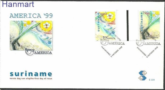 Znaczek Surinam 1999 Mi gut1707-1708 FDC