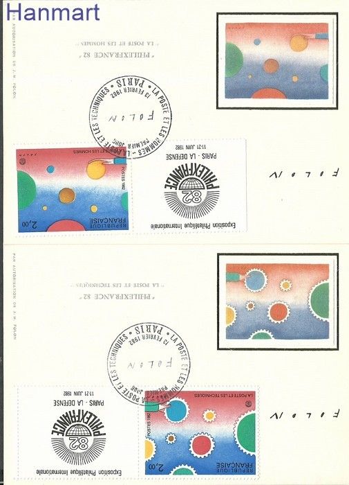 Znaczek Francja 1982 Mi zf2321-2322 Karta Max