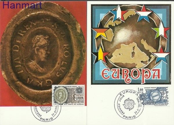 Znaczek Francja 1982 Mi 2329-2330a Karta Max