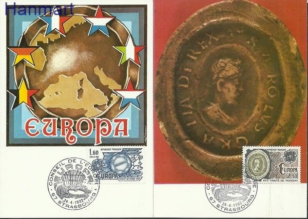 Znaczek Francja 1982 Mi 2329-2330b Karta Max