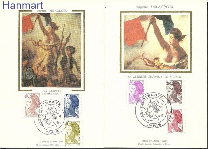 Znaczek Francja 1982 Mi 2359-2364b Karta Max