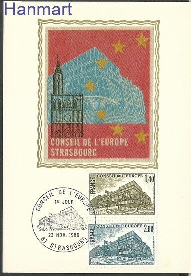 Znaczek Francja 1980 Mi die25-26 Karta Max