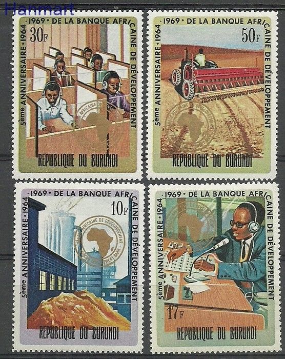 Znaczek Burundi 1969 Mi 502-505 Czyste **