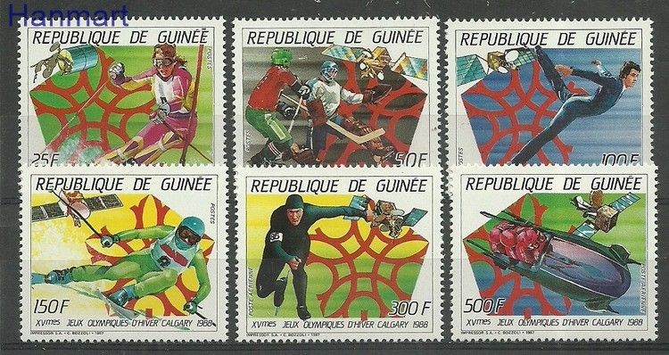Znaczek Gwinea 1988 Mi 1154-1159 Czyste **