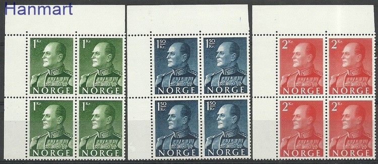 Znaczek Norwegia 1959 Mi 428-430y Czyste **