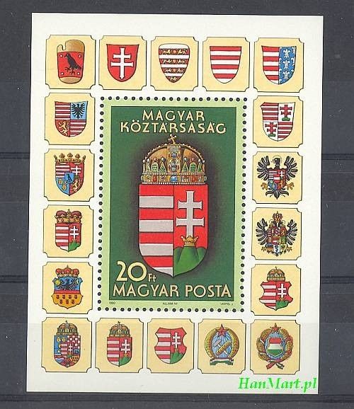 Znaczek Węgry 1990 Mi bl 211 Czyste **