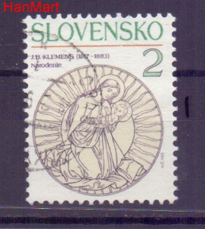 Znaczek Słowacja 1993 Mi mpl183i Stemplowane