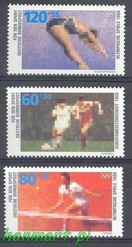 Znaczek Niemcy 1988 Mi 1353-1355 Czyste **