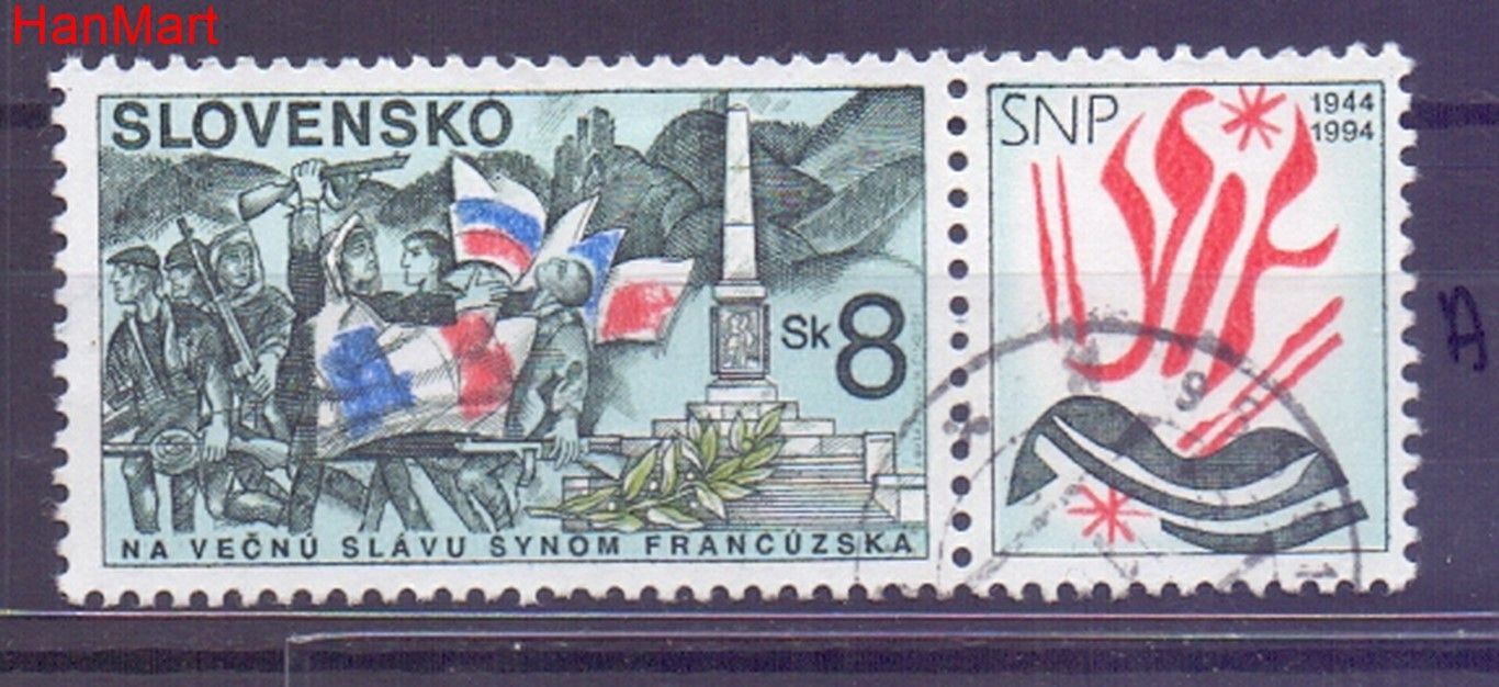 Znaczek Słowacja 1994 Mi mplzf201a Stemplowane