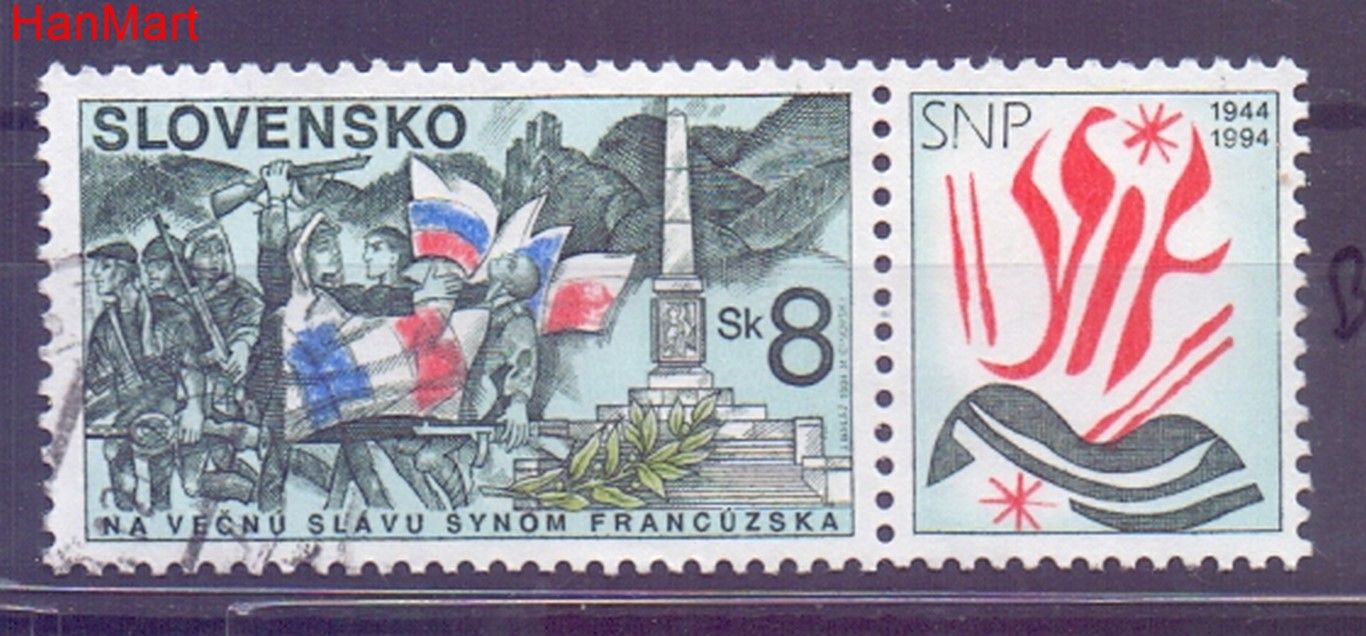Znaczek Słowacja 1994 Mi mplzf201b Stemplowane