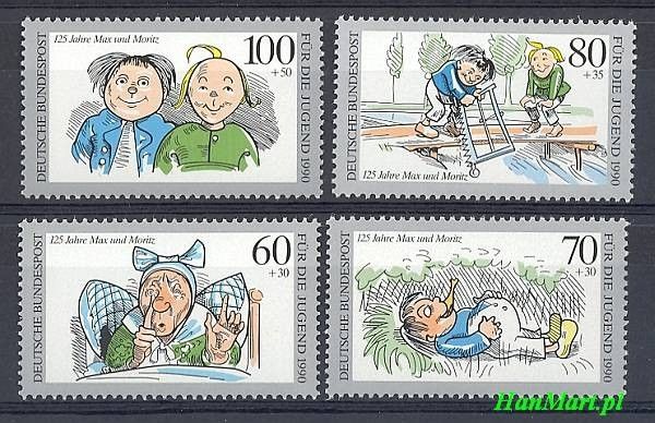 Znaczek Niemcy 1990 Mi 1455-1458 Czyste **