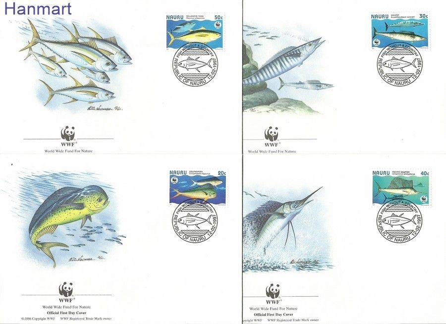 Znaczek Nauru 1997 Mi 437-440 FDC