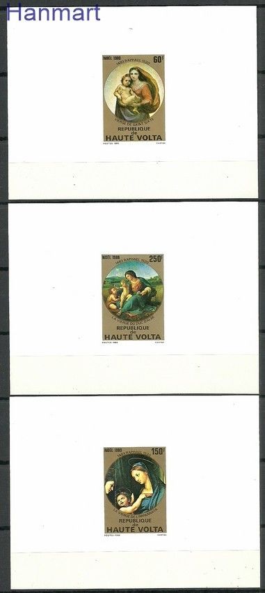Znaczek Burkina Faso 1980 Mi 814-816B Czyste **