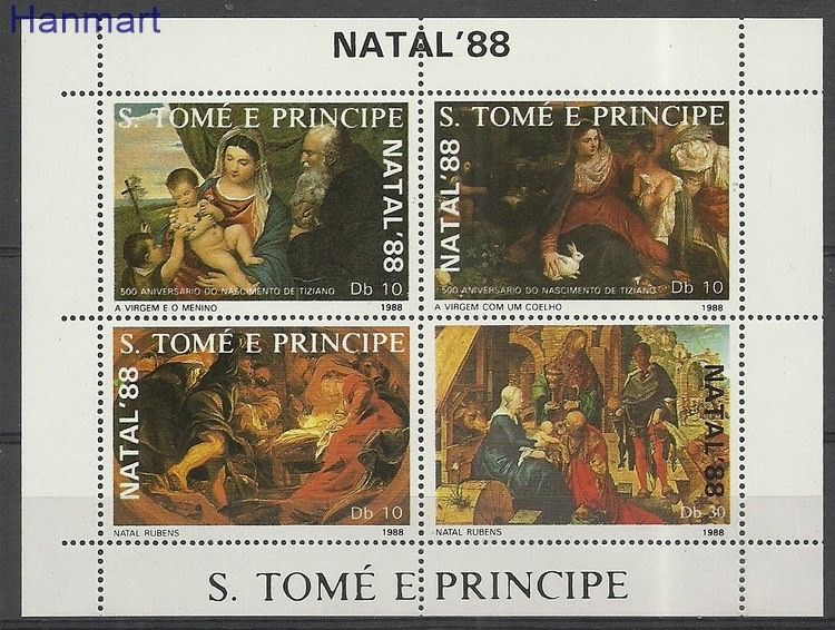 Znaczek Wyspy Św. Tomasza i Książęca 1988 Mi ark1088-1091 Czyste **