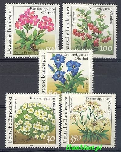 Znaczek Niemcy 1991 Mi 1505-1509 Czyste **