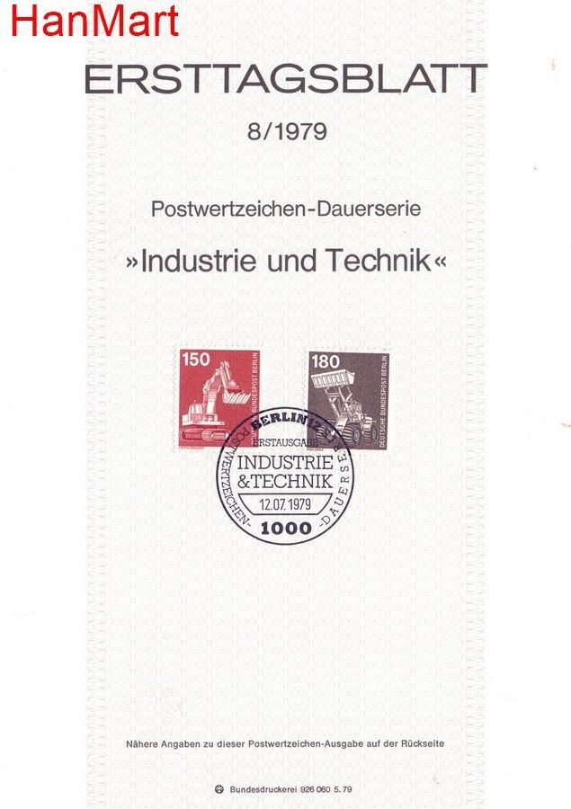 Znaczek Berlin Niemcy 1979 Pierwszy dzień wydania