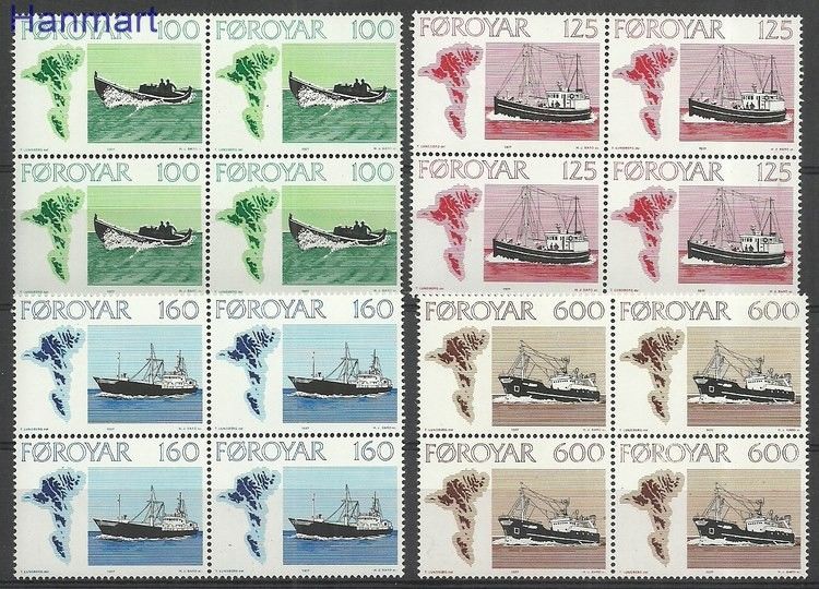 Znaczek Wyspy Owcze 1977 Mi 24-27 Czyste **