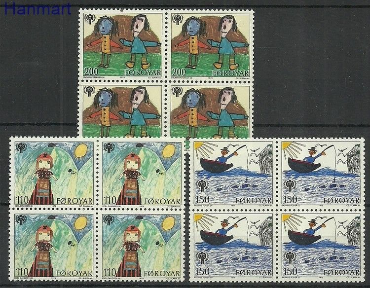 Znaczek Wyspy Owcze 1979 Mi 45-47 Czyste **