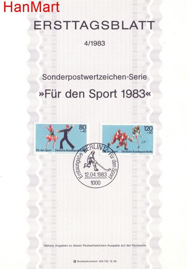 Znaczek Berlin Niemcy 1983 Pierwszy dzień wydania