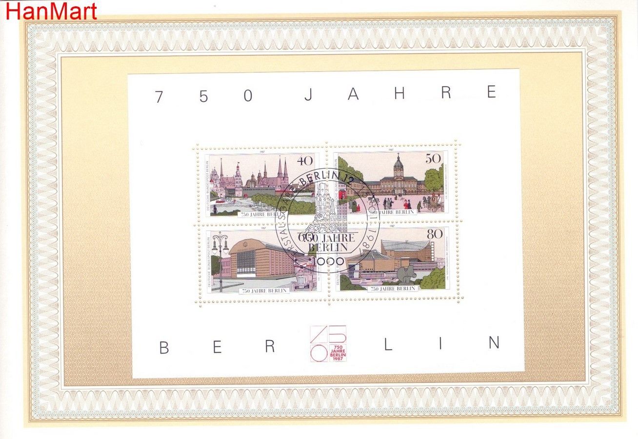 Znaczek Berlin Niemcy 1987 Pierwszy dzień wydania