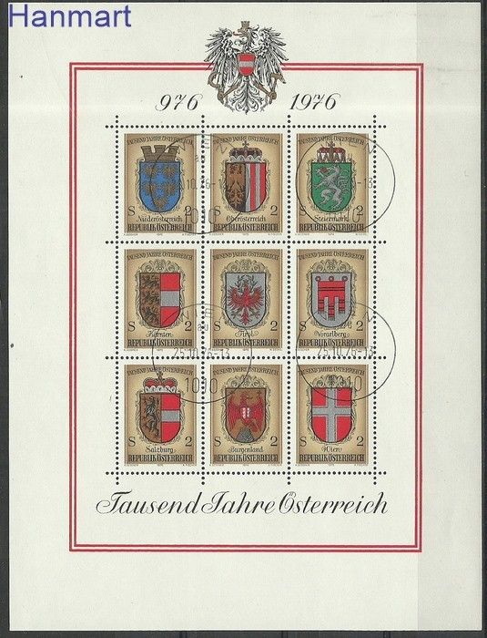Znaczek Austria 1976 Mi bl 4 Stemplowane