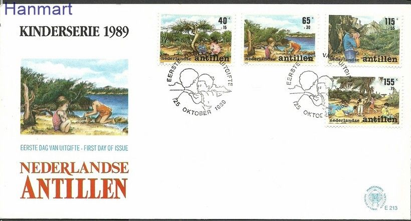 Znaczek Antyle Holenderskie 1989 Mi 664-667b FDC