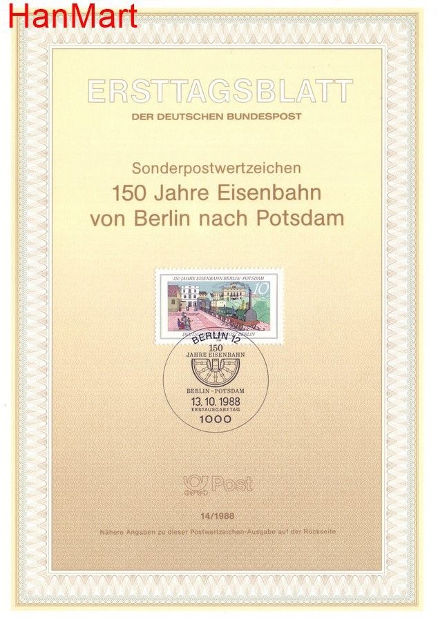 Znaczek Berlin Niemcy 1990 Pierwszy dzień wydania
