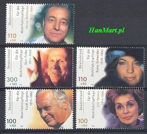 Znaczek Niemcy 2000 Mi 2143-2147 Czyste **