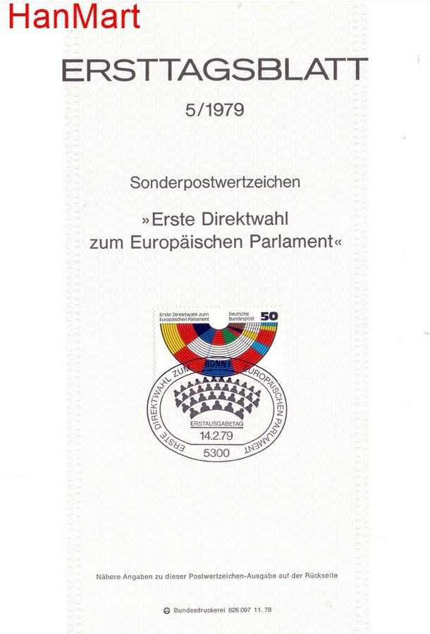 Znaczek Niemcy 1979 Pierwszy dzień wydania