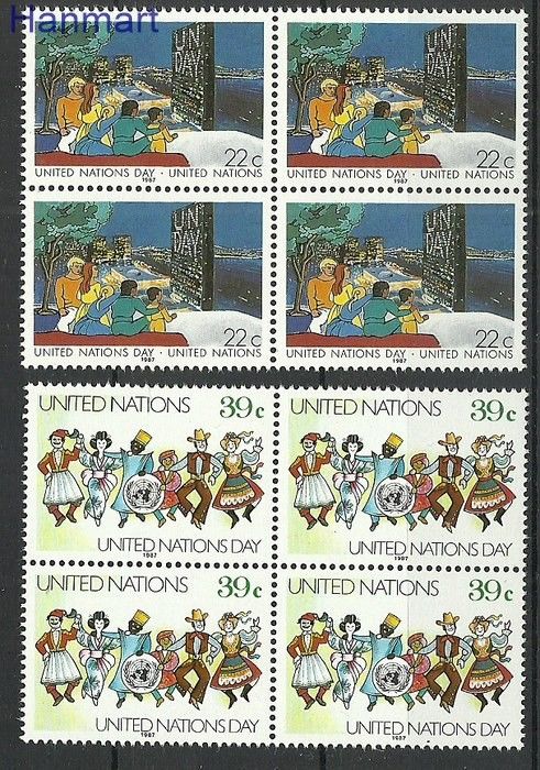 Znaczek Narody Zjednoczone Nowy Jork 1987 Mi vie540-541 Czyste **