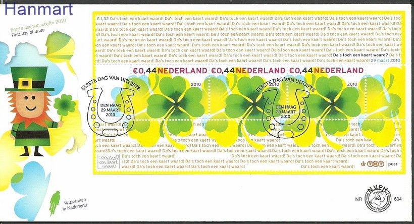 Znaczek Holandia 2010 Mi bl125 FDC