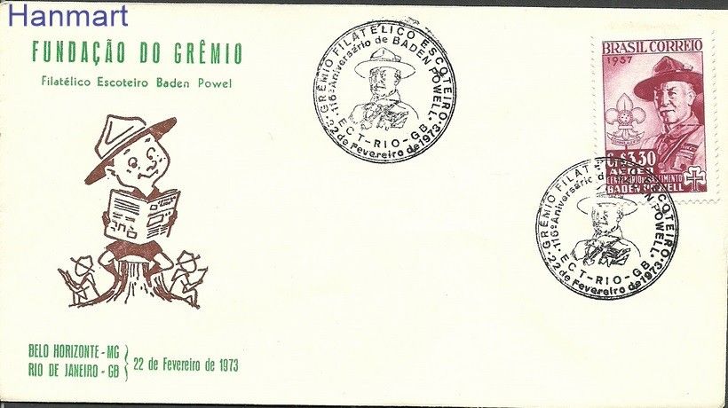 Znaczek Brazylia 1957 Mi 913b FDC