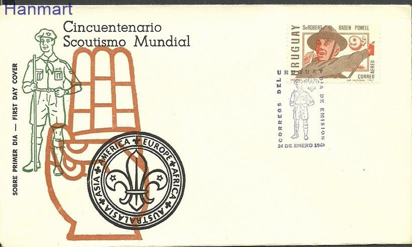 Znaczek Urugwaj 1968 Mi 1109 FDC