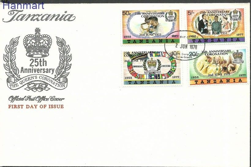 Znaczek Tanzania 1978 Mi 99-102I FDC