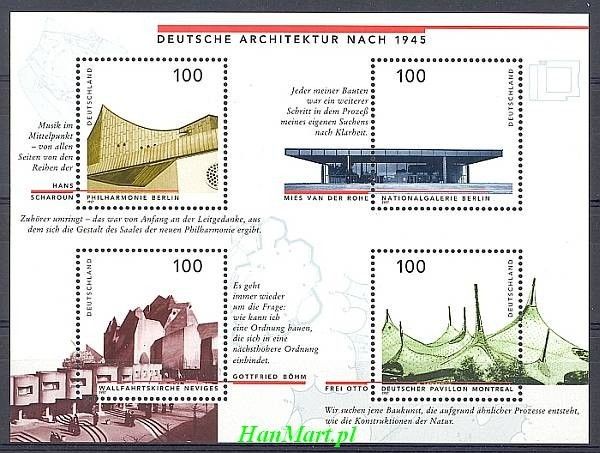 Znaczek Niemcy 1997 Mi bl 37 Czyste **