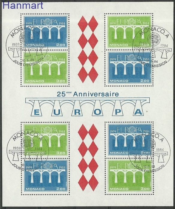 Znaczek Monako 1984 Mi bl26 Stemplowane