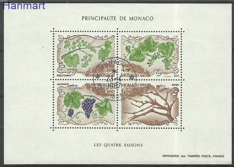 Znaczek Monako 1987 Mi bl36 Stemplowane