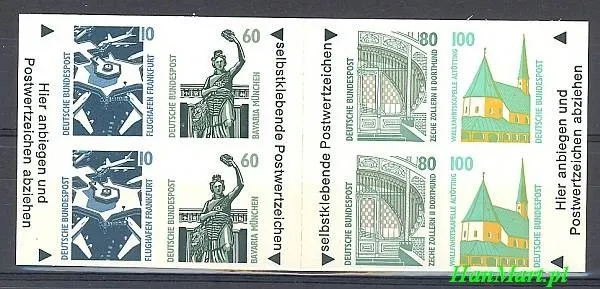 Znaczek Niemcy 1991 Mi mh 27 Czyste **