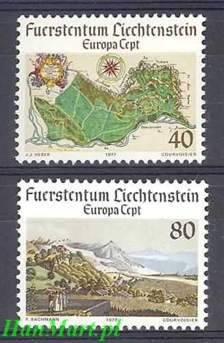 Znaczek Liechtenstein 1977 Mi 667-668 Czyste **