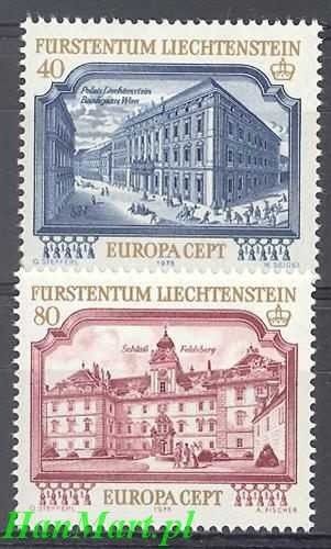 Znaczek Liechtenstein 1978 Mi 692-693 Czyste **