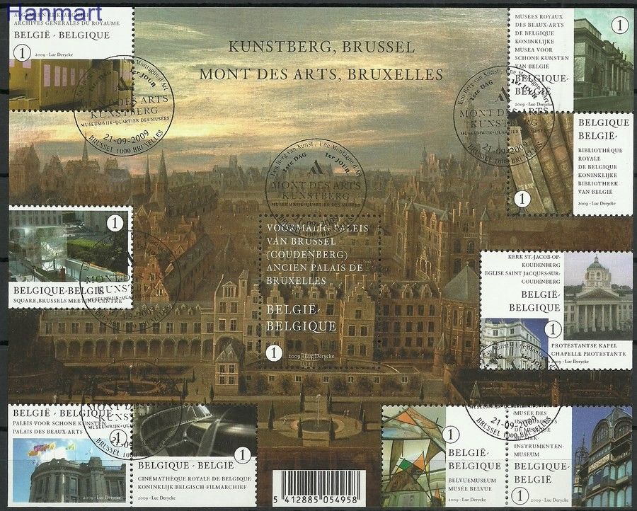 Znaczek Belgia 2009 Mi ark3986-3995 Stemplowane