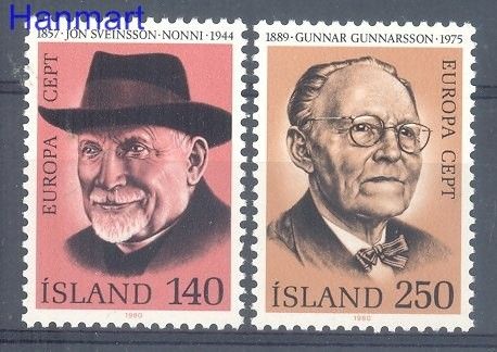 Znaczek Islandia 1980 Mi 552-553 Czyste **
