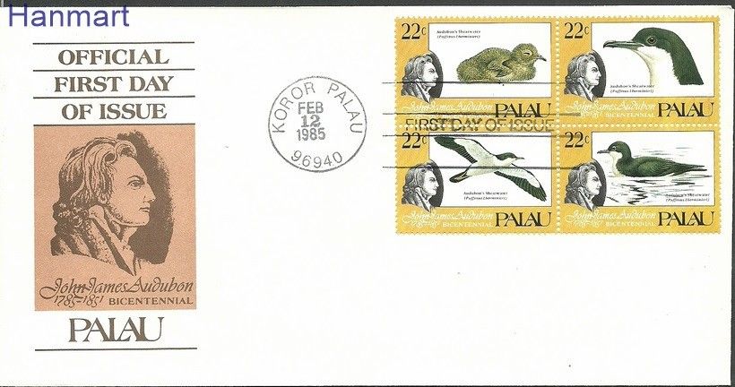 Znaczek Palau 1985 Mi vie65-68 FDC