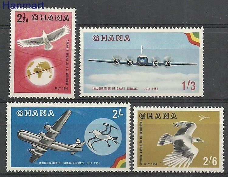 Znaczek Ghana 1958 Mi 28-31 Czyste **