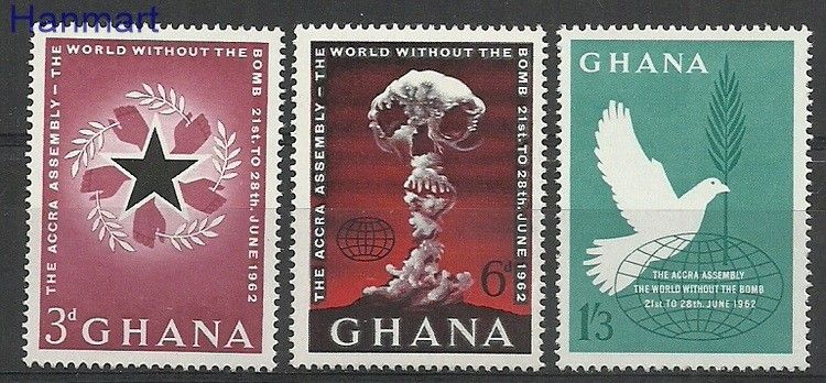 Znaczek Ghana 1962 Mi 121-123 Czyste **