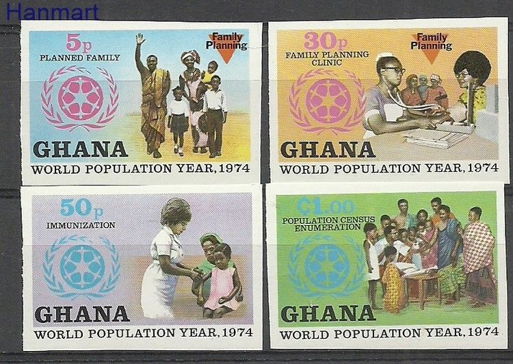 Znaczek Ghana 1974 Mi 577-580B Czyste **