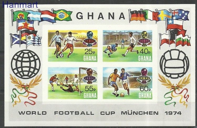 Znaczek Ghana 1974 Mi bl57B Czyste **